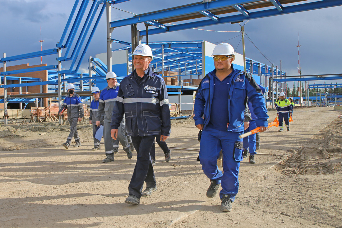 На строительной площадке установки комплексной подготовки газа УКПГ-3 Ковыктинского месторождения